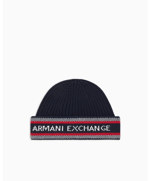 ARMANI EXCHANGE(アルマーニエクスチェンジ)の「【A|X アルマーニ エクスチェンジ】AXロゴ ニットキャップ(ニットキャップ/ビーニー・メンズ・ネイビー・FREE)」の3枚目の写真