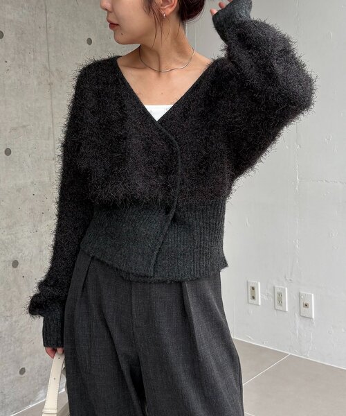 セール】フェザーラップカーディガン（カーディガン/ボレロ