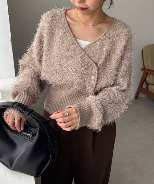 セール】フェザーラップカーディガン（カーディガン/ボレロ