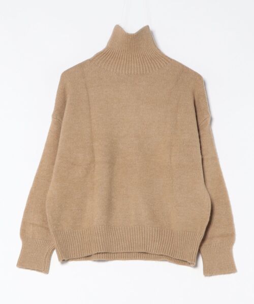 aimoha(アイモハ)の「ベーシックタートルネックニットプルオーバー(ニット/セーター・レディース・ブラック/チョコ/ライトベージュ/ブルー/ベージュ/パープル/ネイビー/ダークグレー/ライトグレー・FREE)」の12枚目の写真