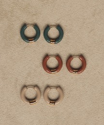 【サージカルステンレス】 エナメルフープピアス