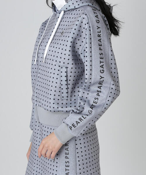 ダブルフェイス フルジップフーディ ＜ミニドット柄＞（スウェット