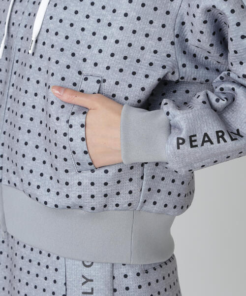 ダブルフェイス フルジップフーディ ＜ミニドット柄＞（スウェット