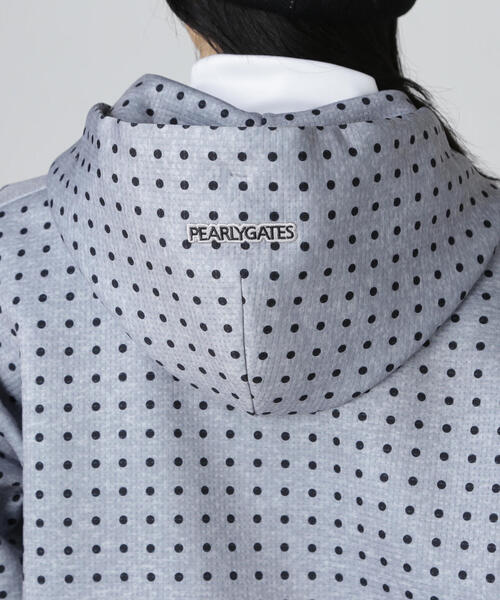 ダブルフェイス フルジップフーディ ＜ミニドット柄＞（スウェット