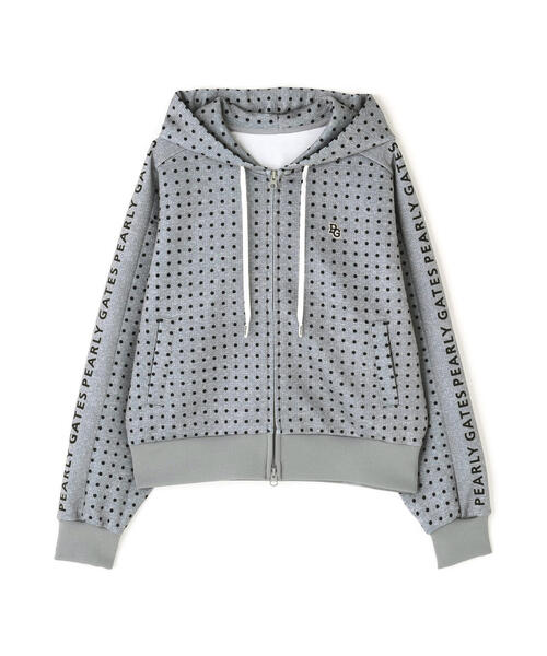 ダブルフェイス フルジップフーディ ＜ミニドット柄＞（スウェット