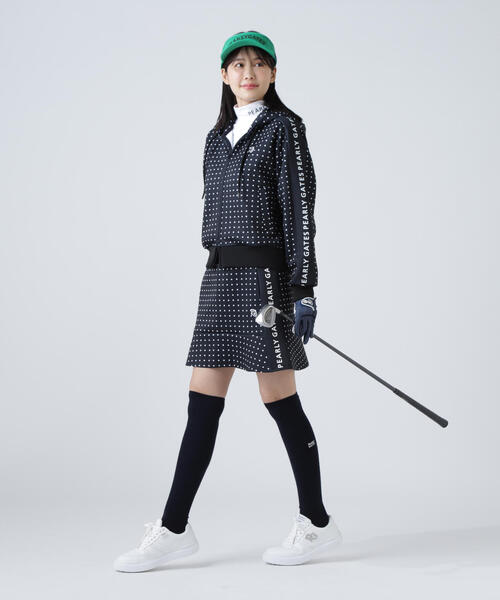 ダブルフェイス フルジップフーディ ＜ミニドット柄＞（スウェット