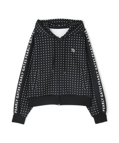 ダブルフェイス フルジップフーディ ＜ミニドット柄＞（スウェット