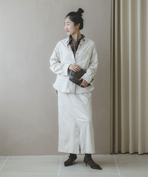 le.coeur blanc（ルクールブラン）の「《手洗い可能》リバーフェイクスエードタイトスカート（スカート・レディース・ライトベージュ/ピンク/キャメル・38）」の6枚目の写真