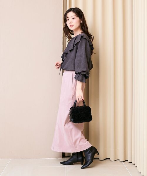 le.coeur blanc（ルクールブラン）の「《手洗い可能》リバーフェイクスエードタイトスカート（スカート・レディース・ライトベージュ/ピンク/キャメル・38）」の12枚目の写真