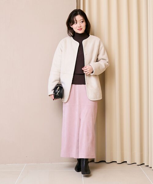 le.coeur blanc（ルクールブラン）の「《手洗い可能》リバーフェイクスエードタイトスカート（スカート・レディース・ライトベージュ/ピンク/キャメル・38）」の13枚目の写真