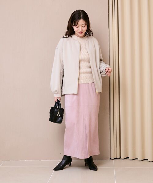 le.coeur blanc（ルクールブラン）の「《手洗い可能》リバーフェイクスエードタイトスカート（スカート・レディース・ライトベージュ/ピンク/キャメル・38）」の15枚目の写真