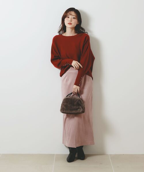 le.coeur blanc（ルクールブラン）の「《手洗い可能》リバーフェイクスエードタイトスカート（スカート・レディース・ライトベージュ/ピンク/キャメル・38）」の19枚目の写真