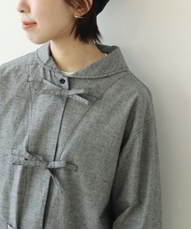 PAR ICI（パーリッシィ）の「先染めコットンネップ リボンシャツジャケット(セットアップ対応)（その他アウター）」