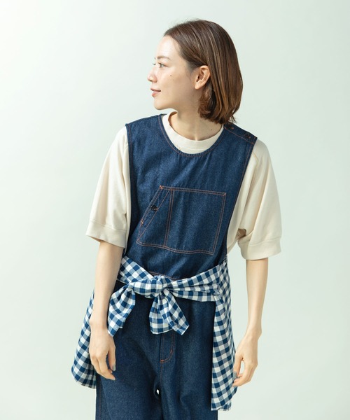 PAR ICI（パーリッシィ）の「先染めコットンネップ リボンシャツジャケット(セットアップ対応)（その他アウター・レディース・ブルー系その他/ネイビー/ブラック系その他・FREE）」の8枚目の写真