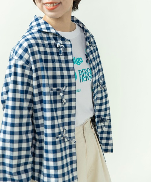 PAR ICI（パーリッシィ）の「先染めコットンネップ リボンシャツジャケット(セットアップ対応)（その他アウター・レディース・ブルー系その他/ネイビー/ブラック系その他・FREE）」の10枚目の写真