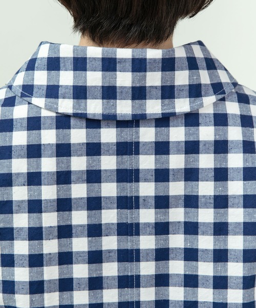 PAR ICI（パーリッシィ）の「先染めコットンネップ リボンシャツジャケット(セットアップ対応)（その他アウター・レディース・ブルー系その他/ネイビー/ブラック系その他・FREE）」の17枚目の写真