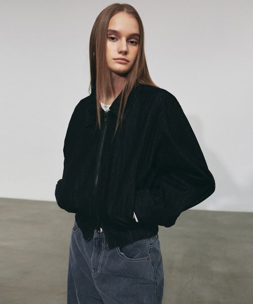 NICK&NICOLE(ニックアンドニコール)の「NICOLE WASHED DENIM BLOUSON_BLACK(ブルゾン・レディース・その他・FREE)」の2枚目の写真