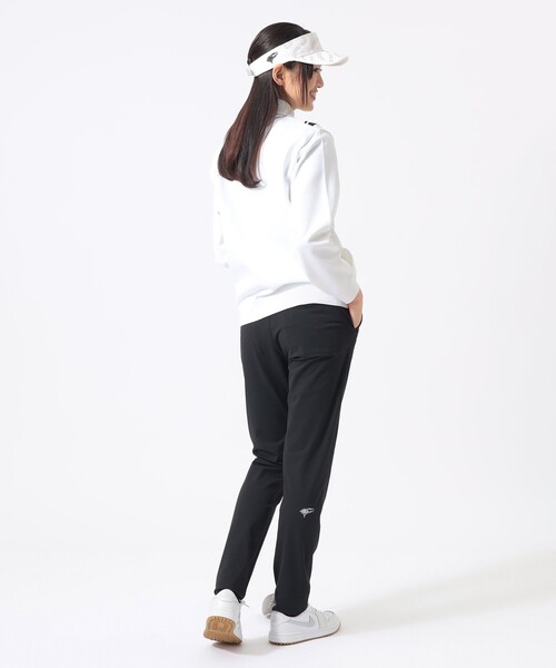BEAMS GOLF(ビームスゴルフ)の「ORANGE LABEL / ハーフジップ Vライン ニット(ニット/セーター・レディース・グリーン/ホワイト・LARGE/MEDIUM/SMALL)」の4枚目の写真