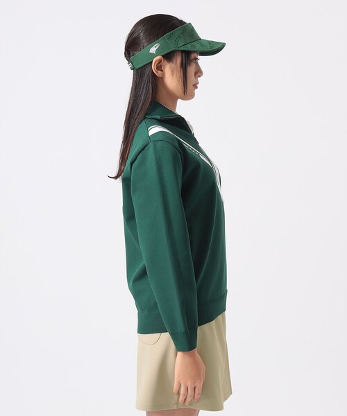 BEAMS GOLF(ビームスゴルフ)の「ORANGE LABEL / ハーフジップ Vライン ニット(ニット/セーター・レディース・グリーン/ホワイト・LARGE/MEDIUM/SMALL)」の10枚目の写真