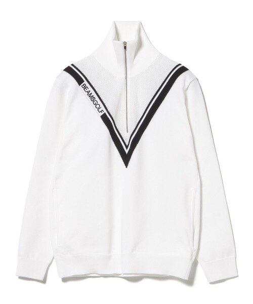 BEAMS GOLF(ビームスゴルフ)の「ORANGE LABEL / ハーフジップ Vライン ニット(ニット/セーター・レディース・グリーン/ホワイト・LARGE/MEDIUM/SMALL)」の12枚目の写真