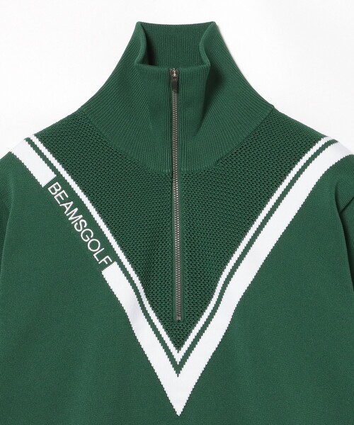 BEAMS GOLF(ビームスゴルフ)の「ORANGE LABEL / ハーフジップ Vライン ニット(ニット/セーター・レディース・グリーン/ホワイト・LARGE/MEDIUM/SMALL)」の17枚目の写真