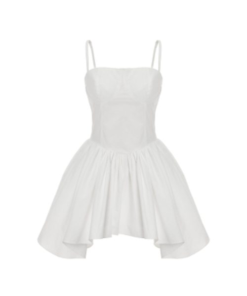 KHAKIPOINT(カーキポイント)の「Flare Layered Mini Dress (ivory)(ワンピース・レディース・その他・FREE)」の2枚目の写真