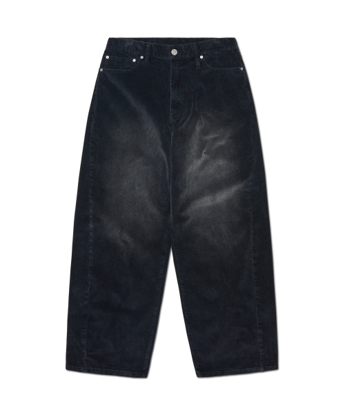 NOMANUAL(NOMANUAL)の「V.W CORDUROY PANTS - WASHED BLACK(その他パンツ・レディース・その他・SMALL/MEDIUM/LARGE)」の1枚目の写真