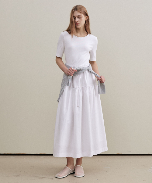 ARTID(アルティーダ)の「ミックスストリング半袖ワンピース_WHITE(ワンピース・レディース・ホワイト・SMALL/MEDIUM)」の3枚目の写真