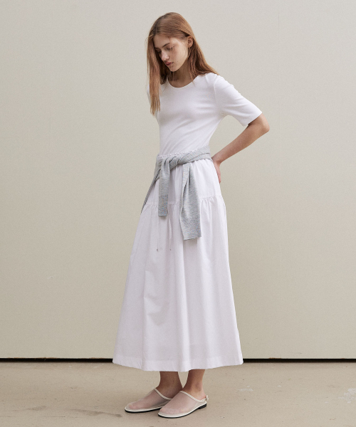 ARTID(アルティーダ)の「ミックスストリング半袖ワンピース_WHITE(ワンピース・レディース・ホワイト・SMALL/MEDIUM)」の4枚目の写真