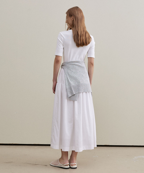 ARTID(アルティーダ)の「ミックスストリング半袖ワンピース_WHITE(ワンピース・レディース・ホワイト・SMALL/MEDIUM)」の5枚目の写真