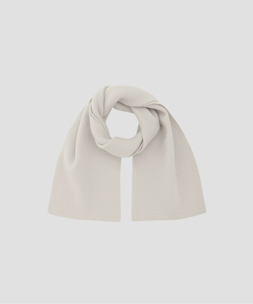 MHL.（エムエイチエル）の「FELTED DRY WOOL（ストール/ショール・レディース・オフホワイト/ダークブラウン/オレンジ・FREE）」の2枚目の写真