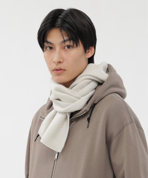 MHL.（エムエイチエル）の「FELTED DRY WOOL（ストール/ショール・レディース・オフホワイト/ダークブラウン/オレンジ・FREE）」の19枚目の写真