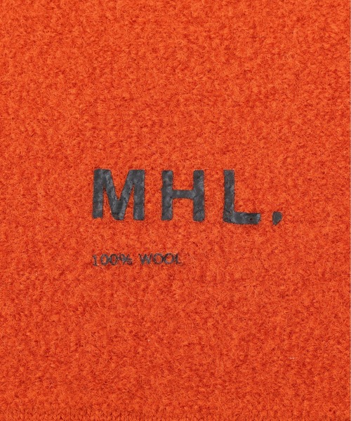MHL.（エムエイチエル）の「FELTED DRY WOOL（ストール/ショール・レディース・オフホワイト/ダークブラウン/オレンジ・FREE）」の7枚目の写真