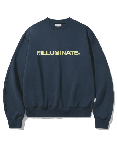 F.ILLUMINATE(フィルミネイト)の「シグニチャーアセンティックロゴスウェットシャツ-ネイビー(スウェット・レディース・その他・SMALL/MEDIUM/LARGE)」の1枚目の写真