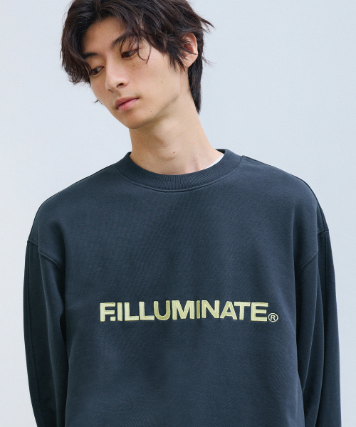 F.ILLUMINATE(フィルミネイト)の「シグニチャーアセンティックロゴスウェットシャツ-ネイビー(スウェット・レディース・その他・SMALL/MEDIUM/LARGE)」の3枚目の写真