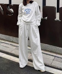 カレッジロゴスウェットセットアップパンツ