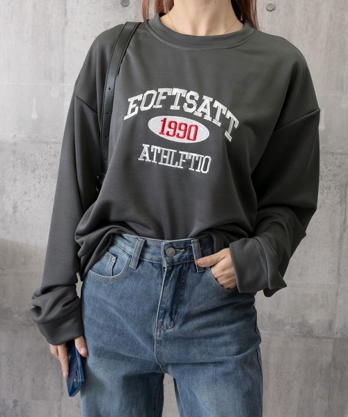 Miniministore（ミニミニストア）の「カレッジロゴスウェットセットアップパンツ（セットアップ・レディース・ダークグレー/ワインレッド/ライトグレー・FREE）」の18枚目の写真