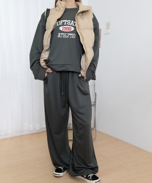 Miniministore（ミニミニストア）の「カレッジロゴスウェットセットアップパンツ（セットアップ・レディース・ダークグレー/ワインレッド/ライトグレー・FREE）」の19枚目の写真