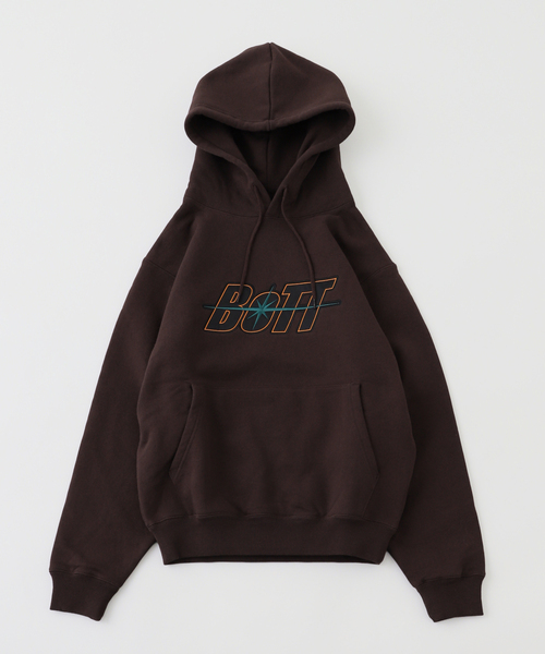 BOTT(ボット)の「BoTT / ボット SPACE LOGO HOODIE(パーカー・メンズ・ライトグリーン/ブラウン・SMALL/MEDIUM)」の2枚目の写真