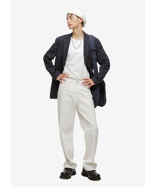 MUSINSA STANDARD（ムシンサスタンダード）の「ポンテリラックスフィットクルーネックTシャツ[クリーム]（Tシャツ/カットソー・メンズ・その他・SMALL/MEDIUM/LARGE/X-LARGE/XX-LARGE/XXX-LARGE）」の16枚目の写真