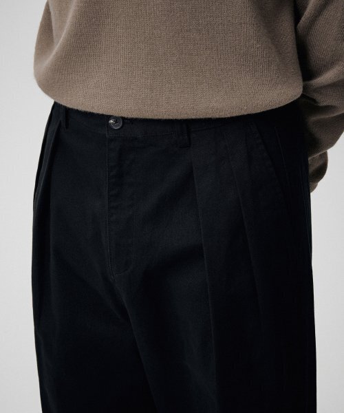 MUSINSA STANDARD（ムシンサスタンダード）の「リバースツータックワイドチノパンツ[ブラック]（その他パンツ・メンズ・その他・40/38/26/27/28/29）」の10枚目の写真