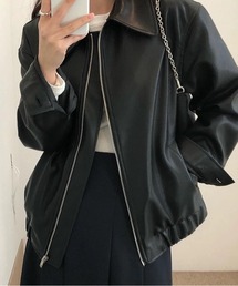 ルーズフィット PUジャケット
