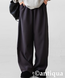 裏起毛 ジョーゼット風 パンツ