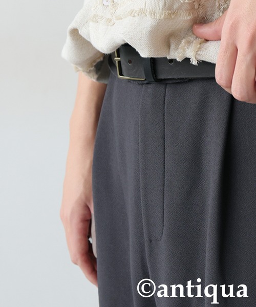 美品♡マークアンドロナ♡セットアップ♡トップス♡パンツ♡グレー♡ブラック♡L セール】裏起毛 ジョーゼット風 パンツ（その他パンツ）｜antiqua