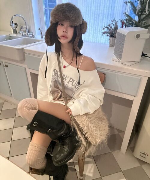 BLACKPURPLE(ブラックパープル)の「ラッキーウルフバッグ Lucky Wolf Bag_ブラック(バックパック/リュック・レディース・ブラック・FREE)」の5枚目の写真