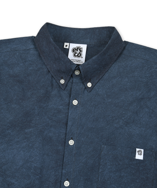 ERSCO(イーアルエスコ)の「ウォッシングコットンシャツ_ネイビー(シャツ/ブラウス・レディース・その他・MEDIUM/LARGE/X-LARGE)」の3枚目の写真