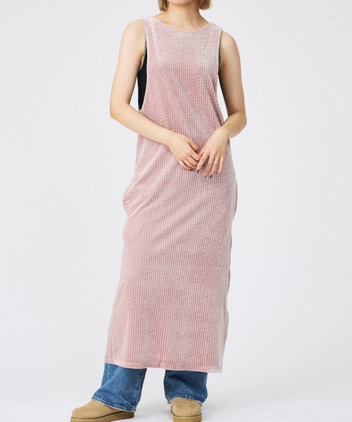 Rouge vif la cle（ルージュヴィフラクレ）の「【Keena/キーナ】ベルベットタンクワンピース/上品/お出かけ/ワンピース【WEB限定】（ワンピース・レディース・ピンク/ブラック・フリー）」の2枚目の写真