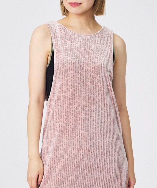 Rouge vif la cle（ルージュヴィフラクレ）の「【Keena/キーナ】ベルベットタンクワンピース/上品/お出かけ/ワンピース【WEB限定】（ワンピース・レディース・ピンク/ブラック・フリー）」の6枚目の写真