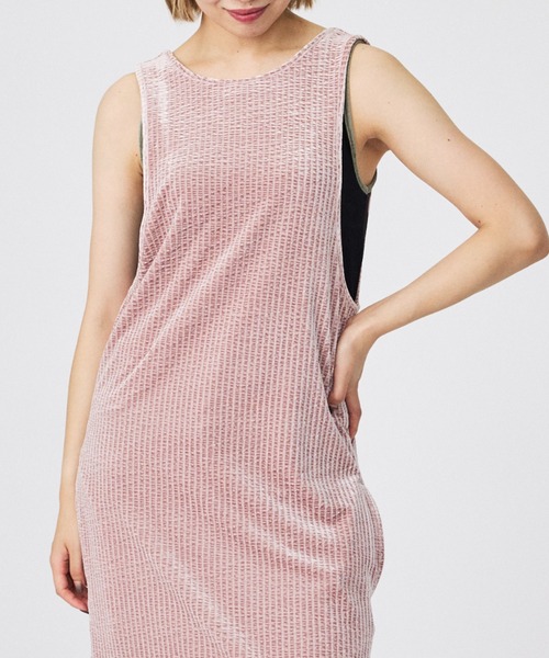 Rouge vif la cle（ルージュヴィフラクレ）の「【Keena/キーナ】ベルベットタンクワンピース/上品/お出かけ/ワンピース【WEB限定】（ワンピース・レディース・ピンク/ブラック・フリー）」の7枚目の写真