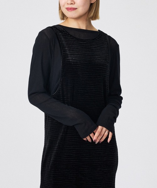 Rouge vif la cle（ルージュヴィフラクレ）の「【Keena/キーナ】ベルベットタンクワンピース/上品/お出かけ/ワンピース【WEB限定】（ワンピース・レディース・ピンク/ブラック・フリー）」の4枚目の写真